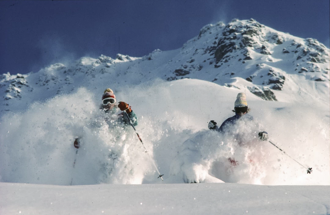 Heidi Rendal AUS & CH Sarah Ferguson UK Verbier 70's-13